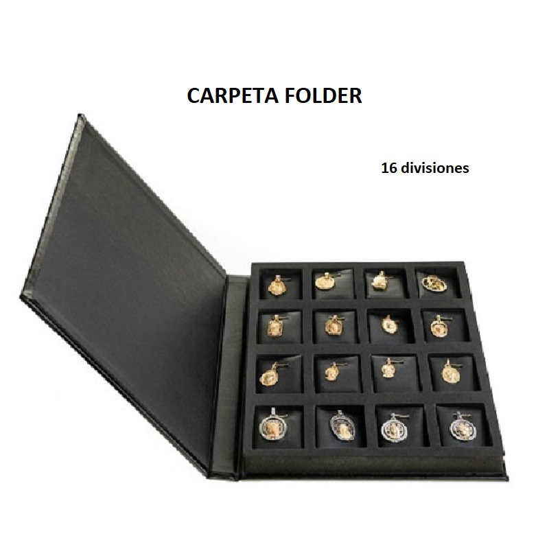 Muestrario Folder 16 colgantes/medallas 240x175 mm.